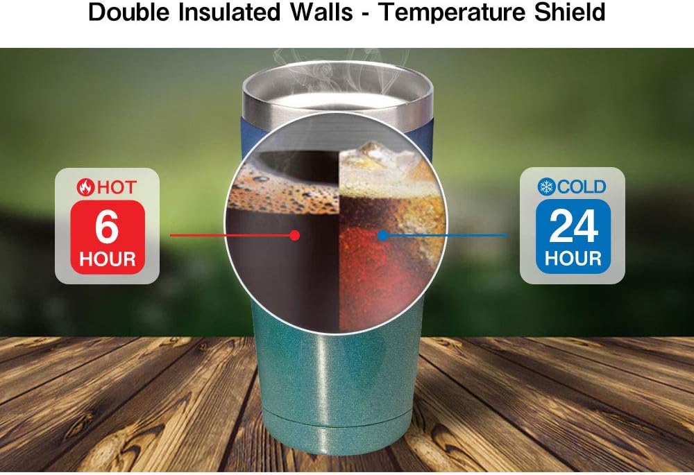 20oz Stainless Steel Tumbler Splash Lid for Straw Double Wall Vacuum Insulated Travel Mug Cup Thermo Hot Cold Tea Coffee Ice beer for Car Office Desk Home (Plain)