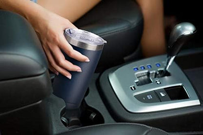 20oz Stainless Steel Tumbler Splash Lid for Straw Double Wall Vacuum Insulated Travel Mug Cup Thermo Hot Cold Tea Coffee Ice beer for Car Office Desk Home (Plain)