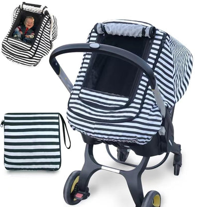 Waterproof Baby Car Seat Cover，Cold Weather Carseat Cover for Babies,Infant Car Seat Cover Canopy for Boy Girls,Windproof Car Seat Canopy for Boys & Girls, Keeps Babies Warm and Cozy(Gray Melange)