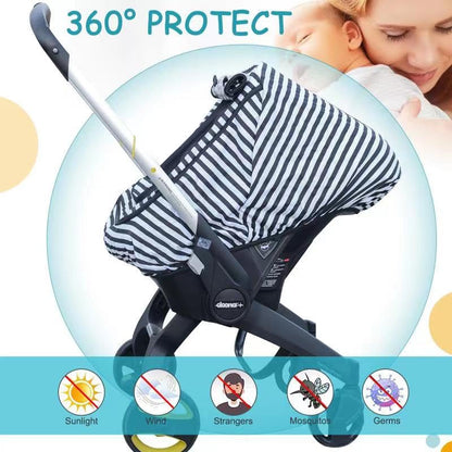 Waterproof Baby Car Seat Cover，Cold Weather Carseat Cover for Babies,Infant Car Seat Cover Canopy for Boy Girls,Windproof Car Seat Canopy for Boys & Girls, Keeps Babies Warm and Cozy(Gray Melange)