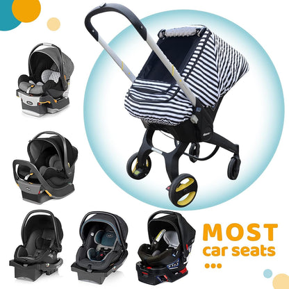 Waterproof Baby Car Seat Cover，Cold Weather Carseat Cover for Babies,Infant Car Seat Cover Canopy for Boy Girls,Windproof Car Seat Canopy for Boys & Girls, Keeps Babies Warm and Cozy(Gray Melange)