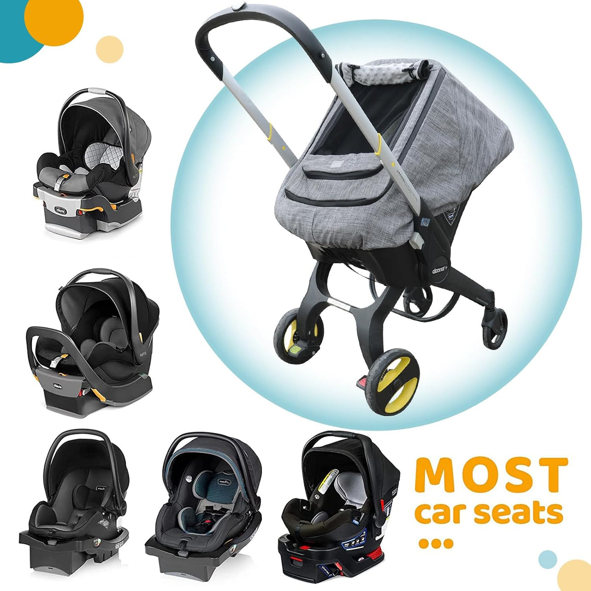 Waterproof Baby Car Seat Cover，Cold Weather Carseat Cover for Babies,Infant Car Seat Cover Canopy for Boy Girls,Windproof Car Seat Canopy for Boys & Girls, Keeps Babies Warm and Cozy(Gray Melange)