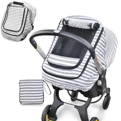 Waterproof Baby Car Seat Cover，Cold Weather Carseat Cover for Babies,Infant Car Seat Cover Canopy for Boy Girls,Windproof Car Seat Canopy for Boys & Girls, Keeps Babies Warm and Cozy(Gray Melange)