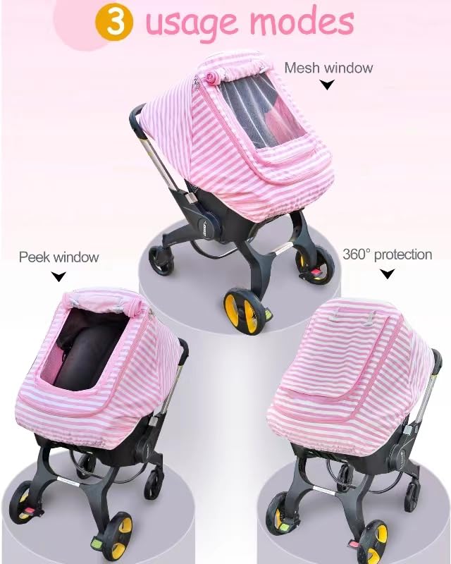 Waterproof Baby Car Seat Cover，Cold Weather Carseat Cover for Babies,Infant Car Seat Cover Canopy for Boy Girls,Windproof Car Seat Canopy for Boys & Girls, Keeps Babies Warm and Cozy(Gray Melange)