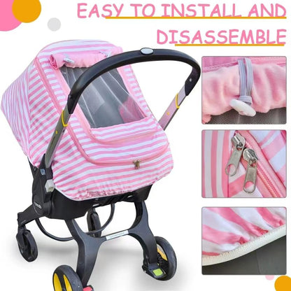 Waterproof Baby Car Seat Cover，Cold Weather Carseat Cover for Babies,Infant Car Seat Cover Canopy for Boy Girls,Windproof Car Seat Canopy for Boys & Girls, Keeps Babies Warm and Cozy(Gray Melange)