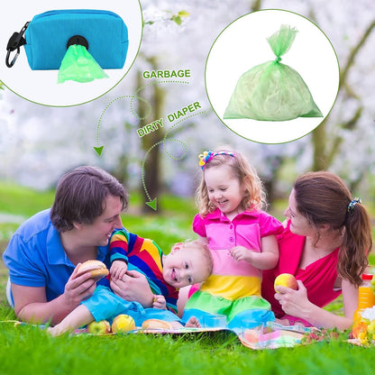 3 Pack Diaper Bag Dispenser Set with 135 Disposal Trash Bags & Hook