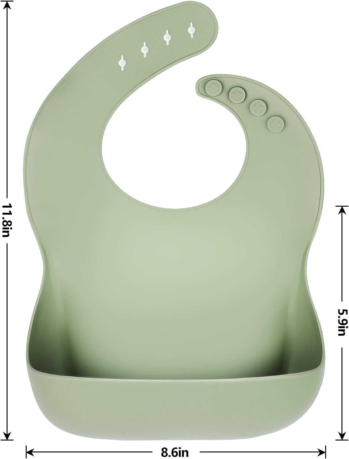 Silicone Bibs for Babies Toddler Set of 3, BPA Free