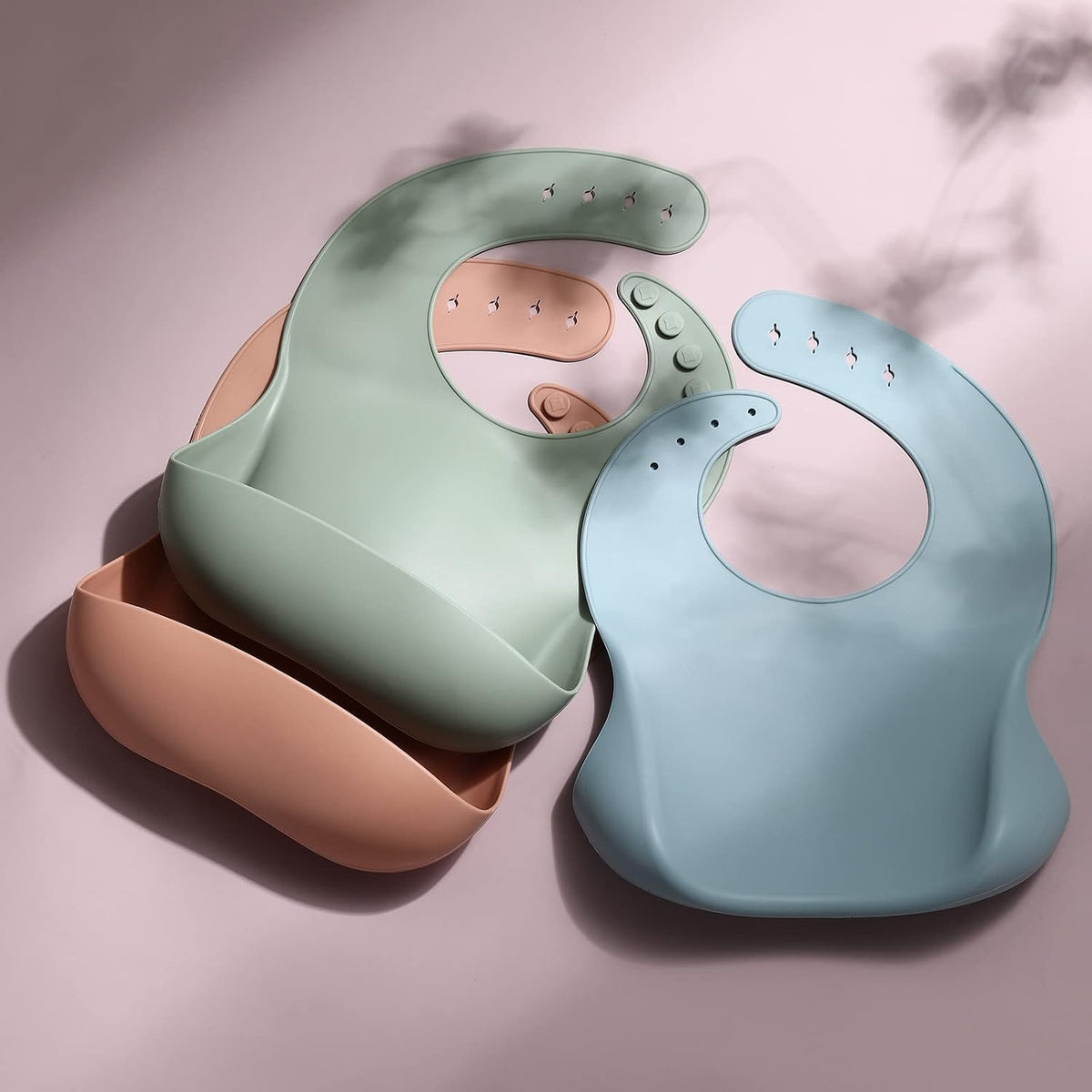 Silicone Bibs for Babies Toddler Set of 3, BPA Free