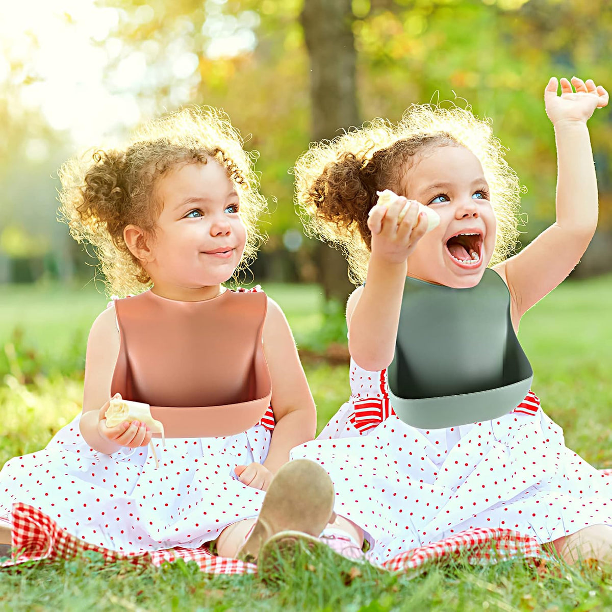 Silicone Bibs for Babies Toddler Set of 3, BPA Free