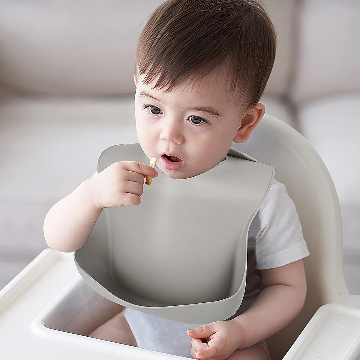 Silicone Bibs for Babies Toddler Set of 3, BPA Free