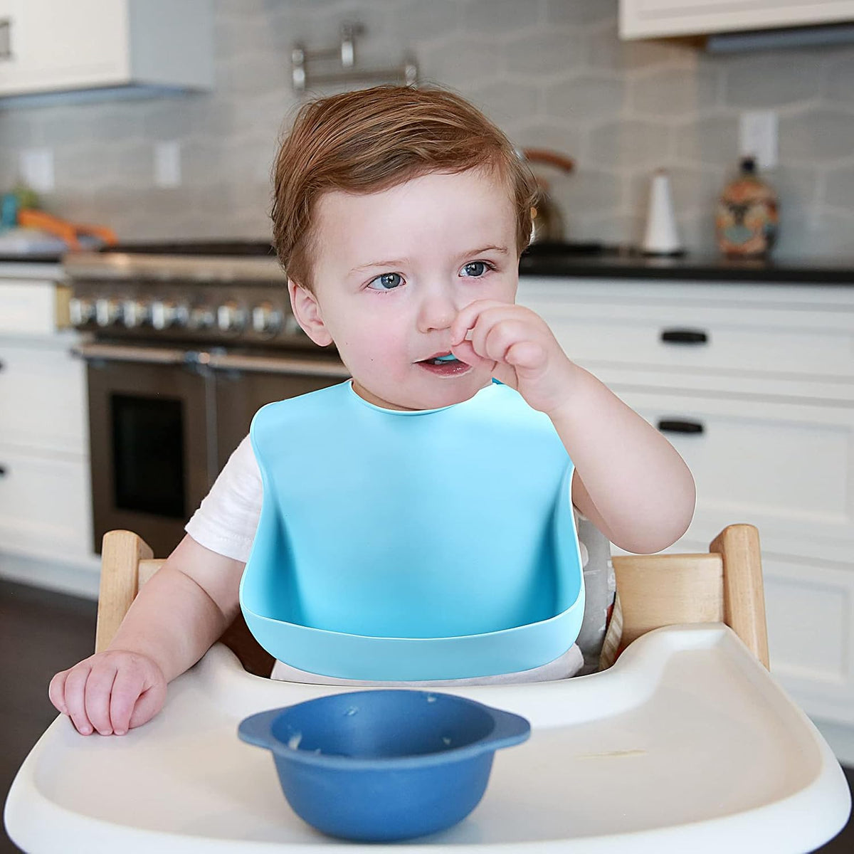 Silicone Bibs for Babies Toddler Set of 3, BPA Free