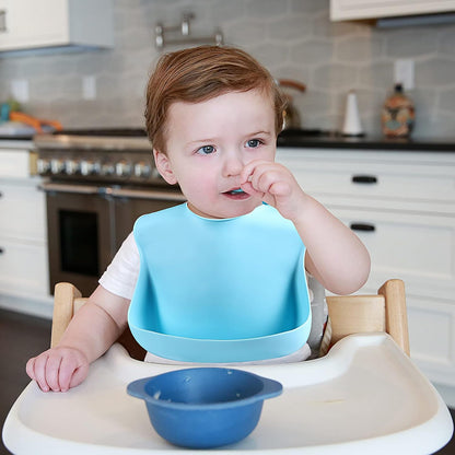 Silicone Bibs for Babies Toddler Set of 3, BPA Free