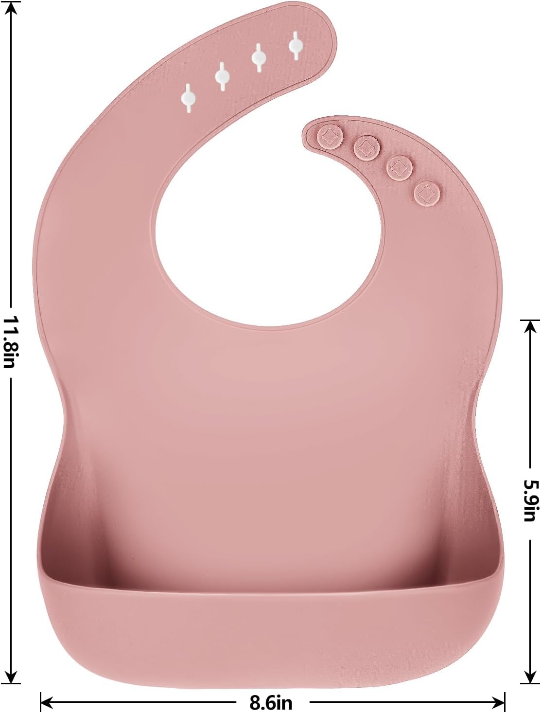Silicone Bibs for Babies Toddler Set of 3, BPA Free