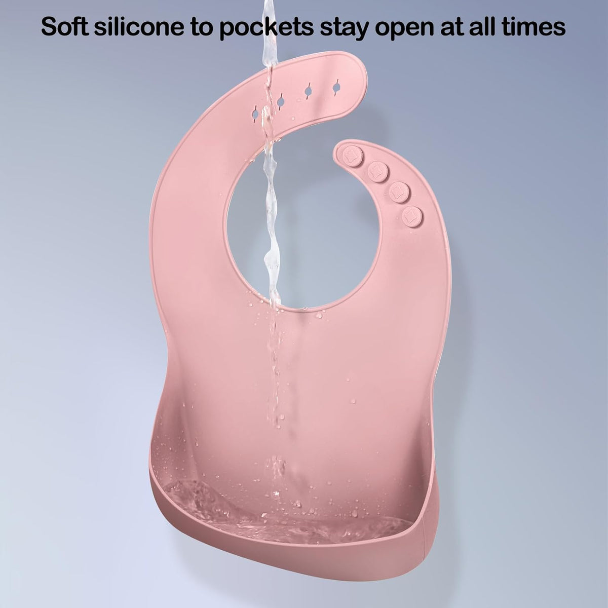 Silicone Bibs for Babies Toddler Set of 3, BPA Free
