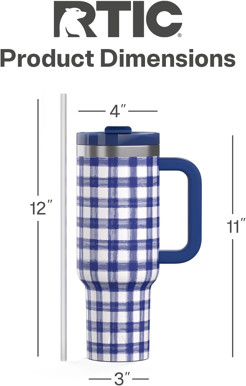 30 oz Road Trip Tumbler Double-Walled Insulated Stainless Steel Portable Travel Coffee Mug Cup with Lid, Handle and Straw, Midnight Dust Metallic - Colors B