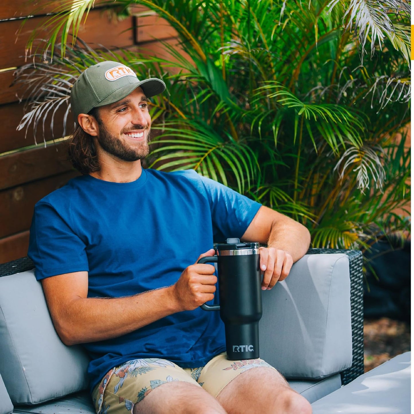 30 oz Road Trip Tumbler Double-Walled Insulated Stainless Steel Portable Travel Coffee Mug Cup with Lid, Handle and Straw, Midnight Dust Metallic - Colors B