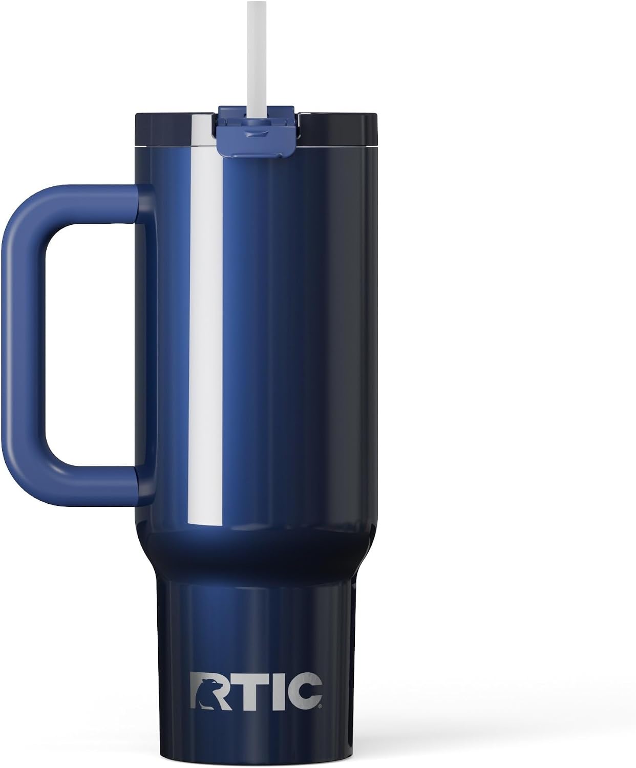30 oz Road Trip Tumbler Double-Walled Insulated Stainless Steel Portable Travel Coffee Mug Cup with Lid, Handle and Straw, Midnight Dust Metallic - Colors B