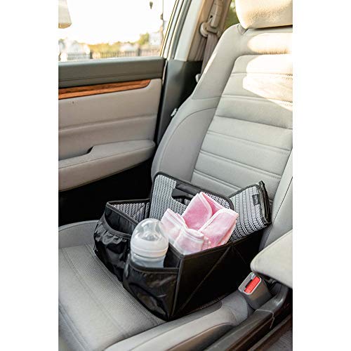 Baby Diaper Caddy and Car Organizer for Accessories| Changing Pad Included| Large Portable Storage Bin| Baby Shower or Holiday Gift