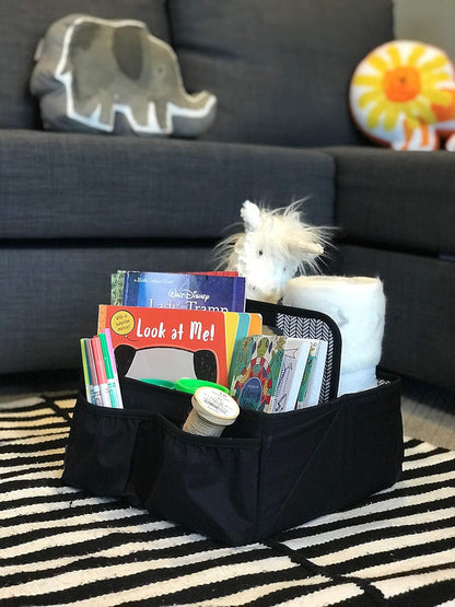 Baby Diaper Caddy and Car Organizer for Accessories| Changing Pad Included| Large Portable Storage Bin| Baby Shower or Holiday Gift