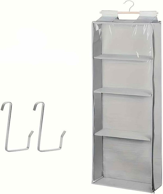 Stuffed Animal Storage Over the Door Plush Toy Storage Door Hanging Toy Holder Over Hanging for Kids Toys Shoes Books Towels (Gray)