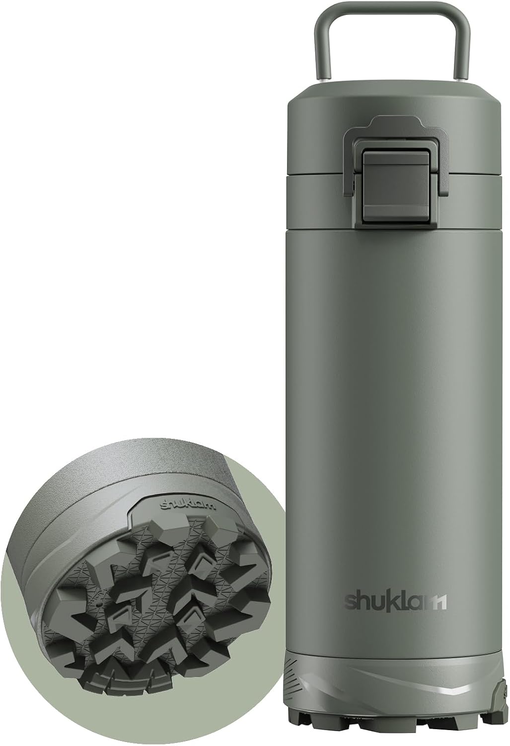 Outdoor Stainless Steel Insulated Tumbler, 19.6oz | One-Touch Splash-Proof Lid, Scratch-Resistant Coating, Non-Slip Base, Portable Carry Handle