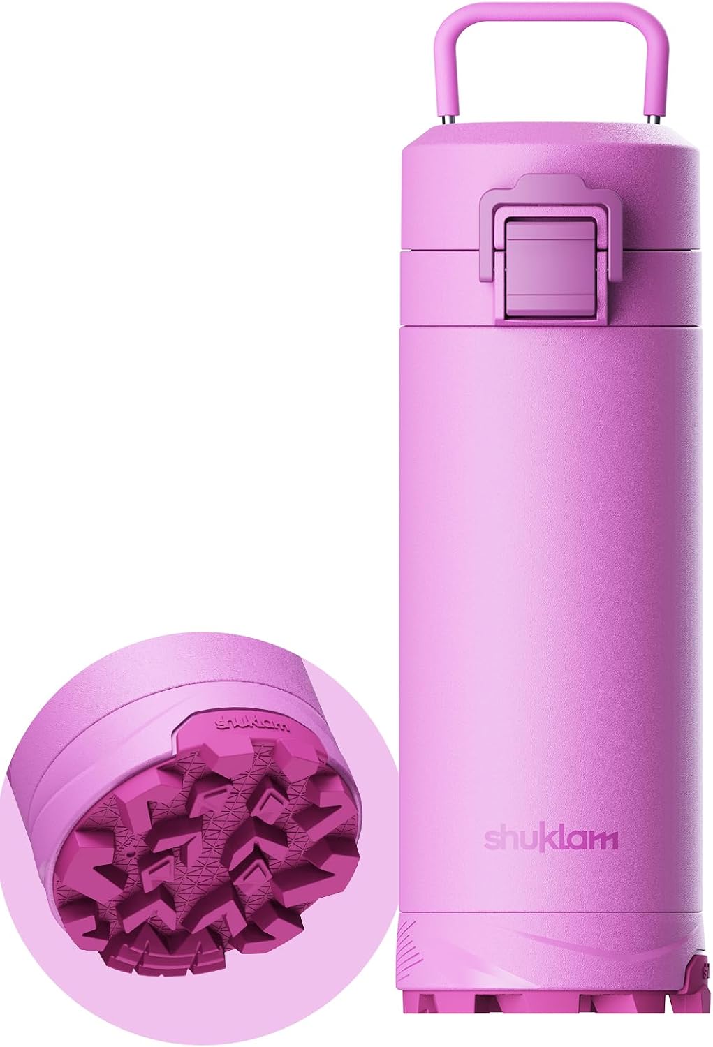 Outdoor Stainless Steel Insulated Tumbler, 19.6oz | One-Touch Splash-Proof Lid, Scratch-Resistant Coating, Non-Slip Base, Portable Carry Handle