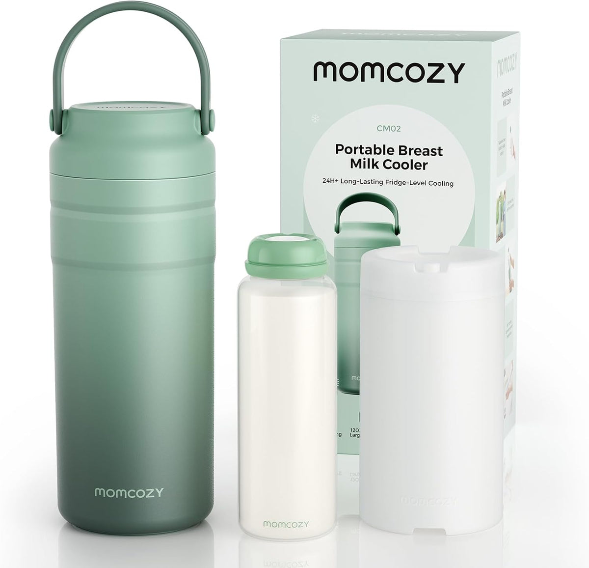 Portable Breast Milk Cooler for Travel, 24H Ice-Free Cooling