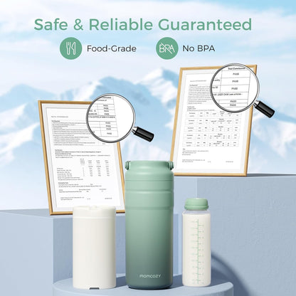 Portable Breast Milk Cooler for Travel, 24H Ice-Free Cooling