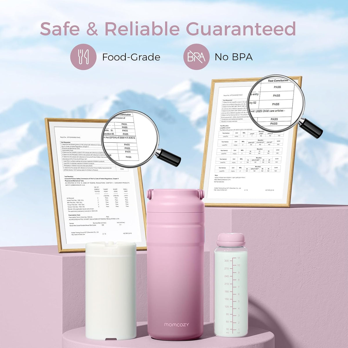 Portable Breast Milk Cooler for Travel, 24H Ice-Free Cooling