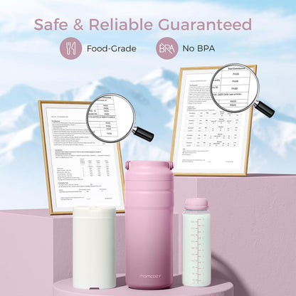 Portable Breast Milk Cooler for Travel, 24H Ice-Free Cooling