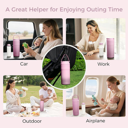 Portable Breast Milk Cooler for Travel, 24H Ice-Free Cooling