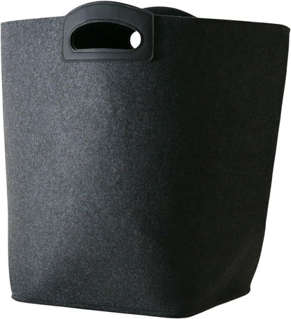 The Handle Bin Tote Bag Machine Washable for Market, Laundry, Toys, Sports Gears, Cars 12" x 12" x 12" (Folded); 12" x 20" x 17" (Unfolded) (Stone, Oatmeal)