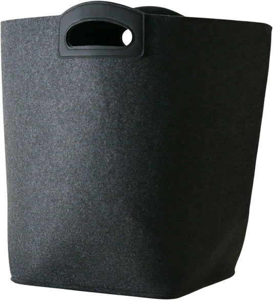 The Handle Bin Tote Bag Machine Washable for Market, Laundry, Toys, Sports Gears, Cars 12" x 12" x 12" (Folded); 12" x 20" x 17" (Unfolded) (Stone, Oatmeal)