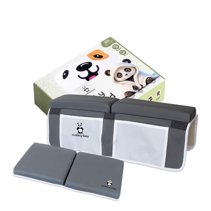 Gray Bath Kneeler & Elbow Rest Pad Set with Baby Bath Towel, Hooded, Dog
