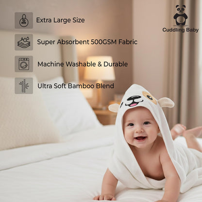 Gray Bath Kneeler & Elbow Rest Pad Set with Baby Bath Towel, Hooded, Dog