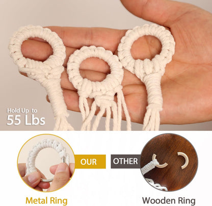 Stuffed Animals Hammock Corner Hanging Net Macrame Stuffed Animal Storage Plush Toy Holder Toy Organizer for Boho Nursery Playroom Bedroom Kids Room (cream, M)