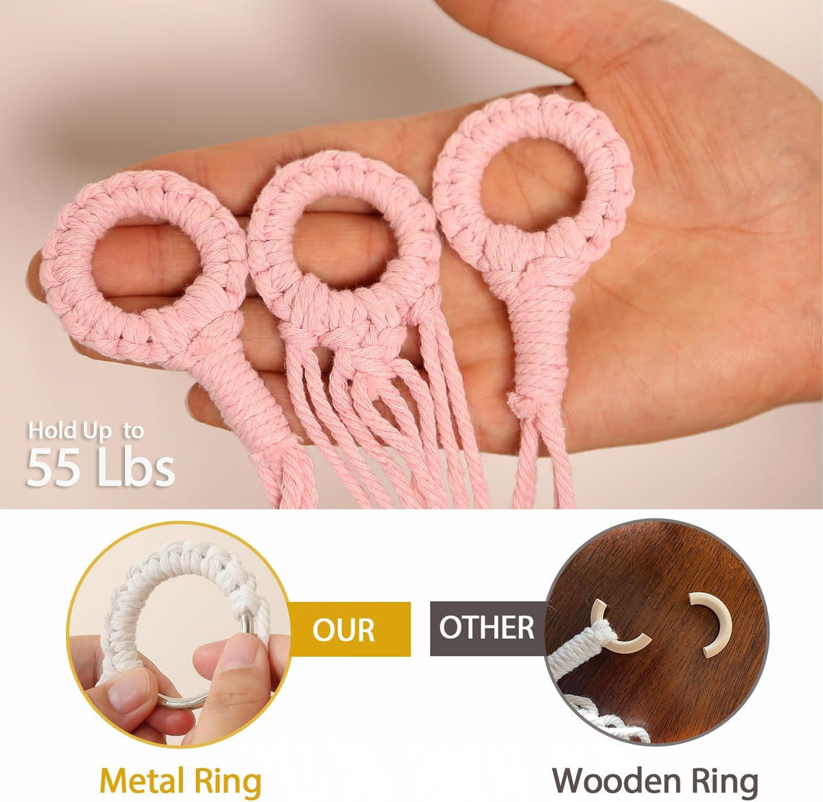 Stuffed Animals Hammock Corner Hanging Net Macrame Stuffed Animal Storage Plush Toy Holder Toy Organizer for Boho Nursery Playroom Bedroom Kids Room (cream, M)