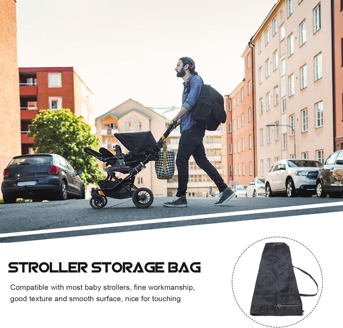 Padded Stroller Travel Bag and Airplane Stroller Cover for Lightweight Protective Storage Carrier Gate Check Bag for Travel with Compatibility