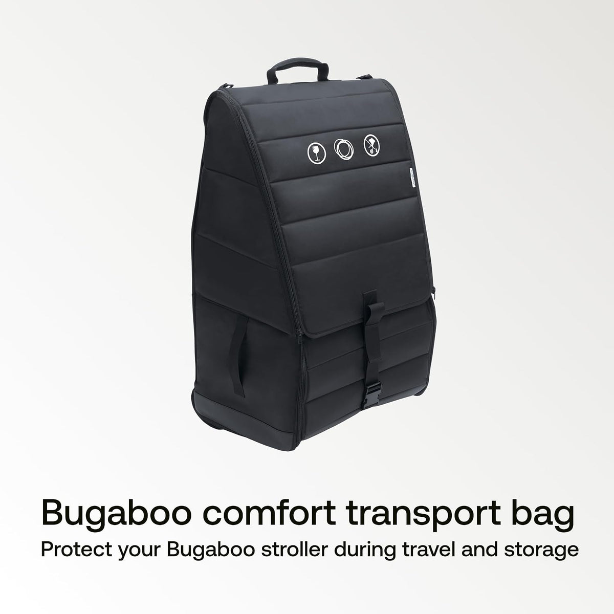 Comfort Transport Bag – Wheeled Travel Stroller Bag with Shoulder Straps & Carry Handles – Water-Repellent Protective Padding – Self-Standing Foldable Design with Wheel Storage Bag