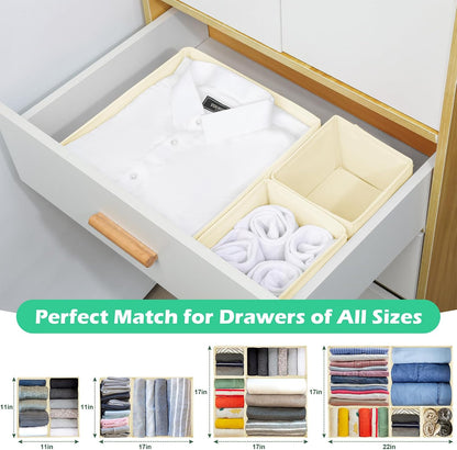 Drawer Clothing Organizer 16-Pack,Fabric Pink Underwear Dividers