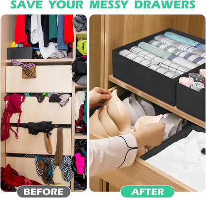 Drawer Clothing Organizer 16-Pack,Fabric Pink Underwear Dividers