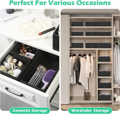 Drawer Clothing Organizer 16-Pack,Fabric Pink Underwear Dividers