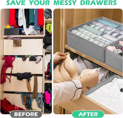 Drawer Clothing Organizer 16-Pack,Fabric Pink Underwear Dividers
