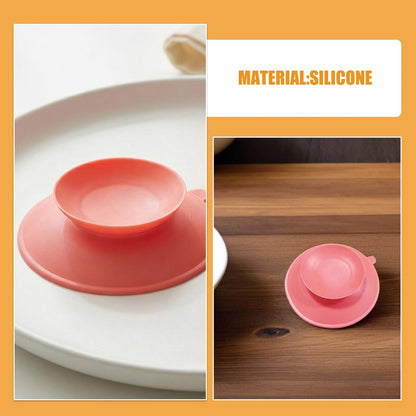8PCS Double Sided Suction Cup - Silicone Sucker Set - Strong Suction for Children Tableware - Anti-Slip Pads for Trays, Plates, and Dining Bowls