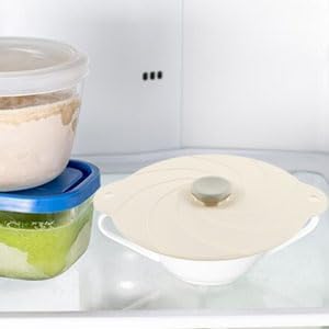 2 Pack 6Inch Silicone Bowl Lids with Handle Design for Pots Cups