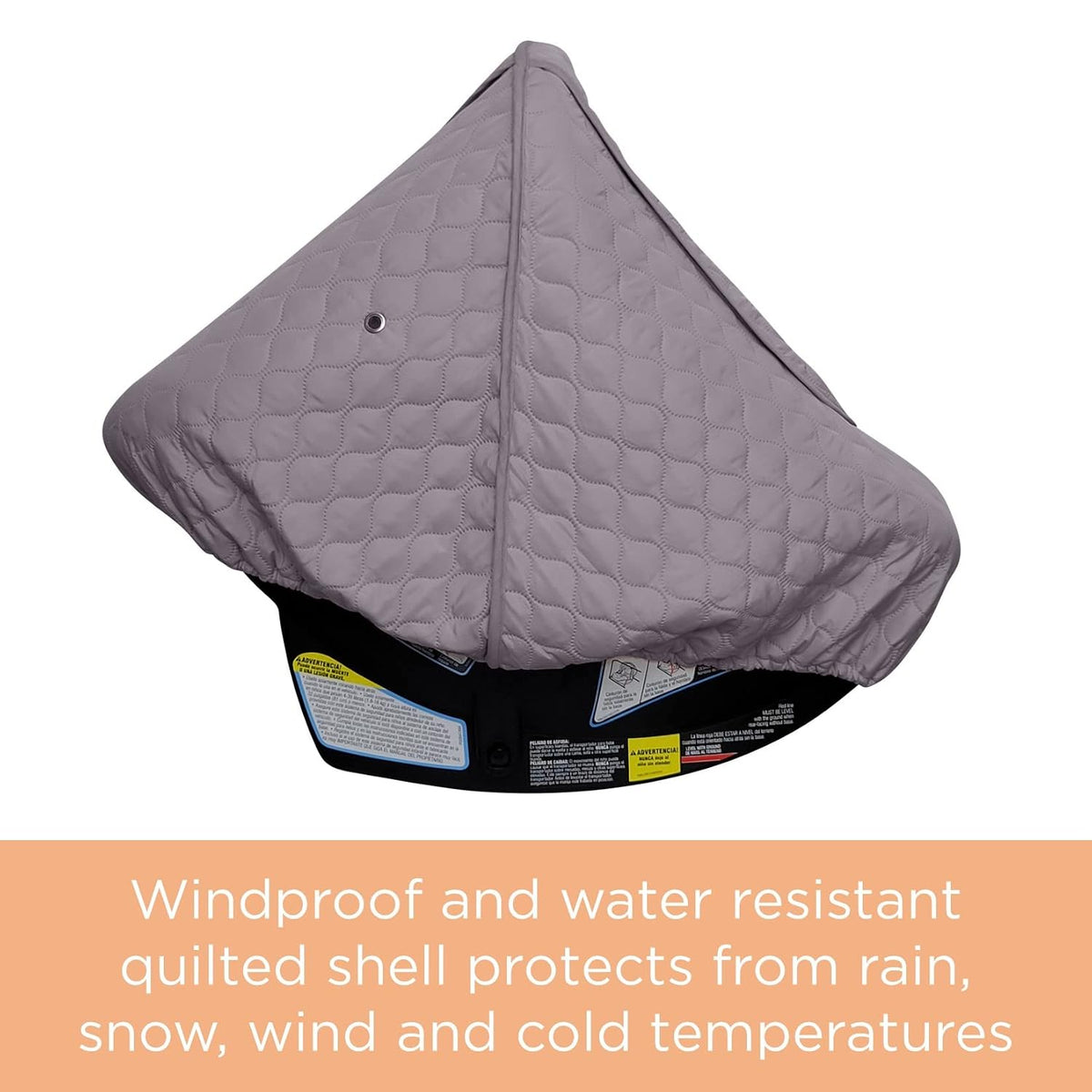 Baby Car Seat Weather Shield | Warm Quilted Winter Cover with Clear Window for Infant Carseat | Keeps Babies & Newborn Protected in Cold | Car Seat Cover for Boys & Girls (Pink)
