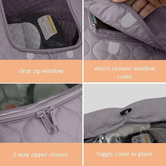 Baby Car Seat Weather Shield | Warm Quilted Winter Cover with Clear Window for Infant Carseat | Keeps Babies & Newborn Protected in Cold | Car Seat Cover for Boys & Girls (Pink)