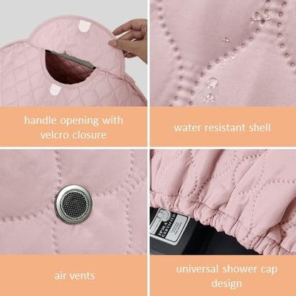 Baby Car Seat Weather Shield | Warm Quilted Winter Cover with Clear Window for Infant Carseat | Keeps Babies & Newborn Protected in Cold | Car Seat Cover for Boys & Girls (Pink)