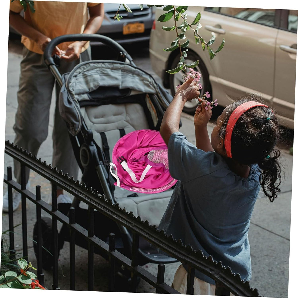Boy Girl Stroller Canopy Full Cover Sun Shade Uv Protection Weather Resistant Easy Install Practical Pushchair Accessory