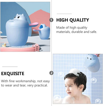 Baby Bath Rinse Cup - Shampoo Rinser Wash Cup Hair Washing Jug Water Scoop Bathroom Accessories for Newborn Baby Toddlers Shower, 7cm x 14cm / Red